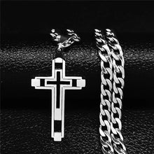 Charger l'image dans la galerie, Collier Croix Homme Prestige