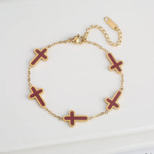 Charger l'image dans la galerie, Bracelet Croix Etoiles Célestes