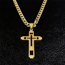 Charger l'image dans la galerie, Collier Croix Homme Prestige