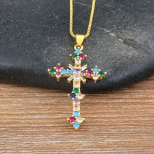 Charger l'image dans la galerie, Collier Croix Éclat Précieux