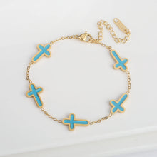 Charger l'image dans la galerie, Bracelet Croix Etoiles Célestes