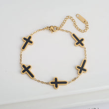 Charger l'image dans la galerie, Bracelet Croix Etoiles Célestes