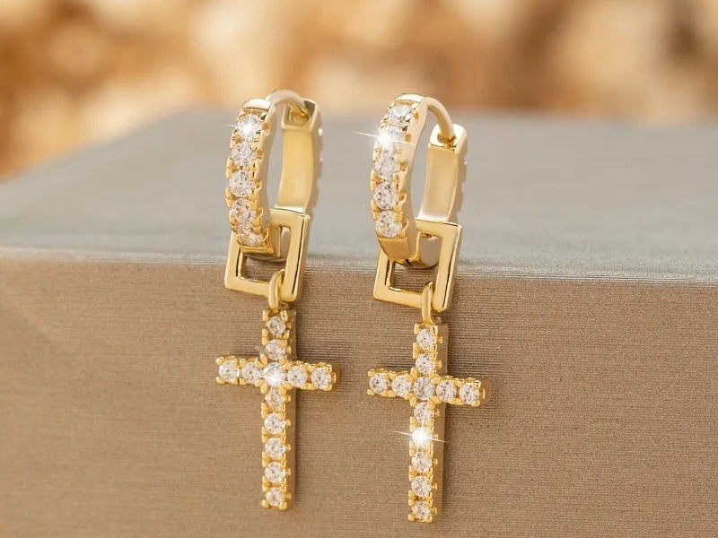 Boucles d’oreilles croix