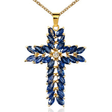 Charger l'image dans la galerie, Collier Croix Saphir
