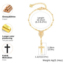 Charger l'image dans la galerie, ensemble bracelet et collier croix Rosaire
