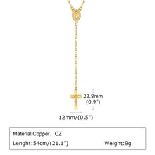 Charger l'image dans la galerie, ensemble bracelet et collier croix Rosaire
