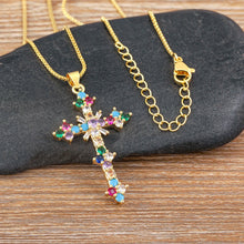 Charger l'image dans la galerie, Collier Croix Éclat Précieux
