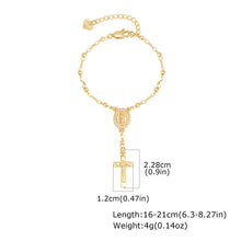 Charger l'image dans la galerie, ensemble bracelet et collier croix Rosaire
