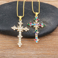 Charger l'image dans la galerie, Collier Croix Éclat Précieux
