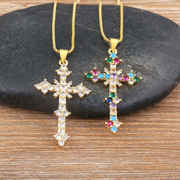 Collier Croix Éclat Précieux