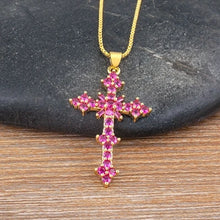 Charger l'image dans la galerie, Collier Croix Éclat Précieux
